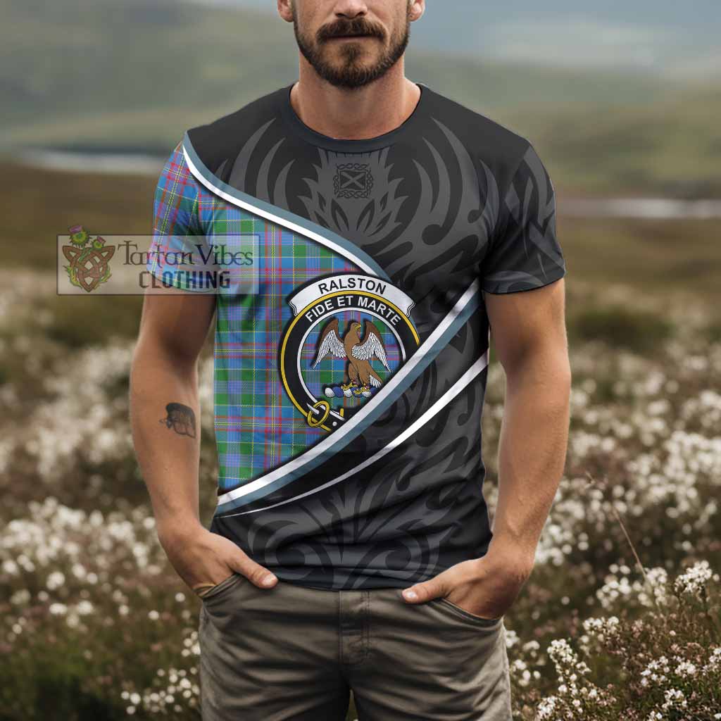 Ralston Tartan Family Crest T-shirt Celtic Scottish Thistle Floral - Tartan Vibes Clothing