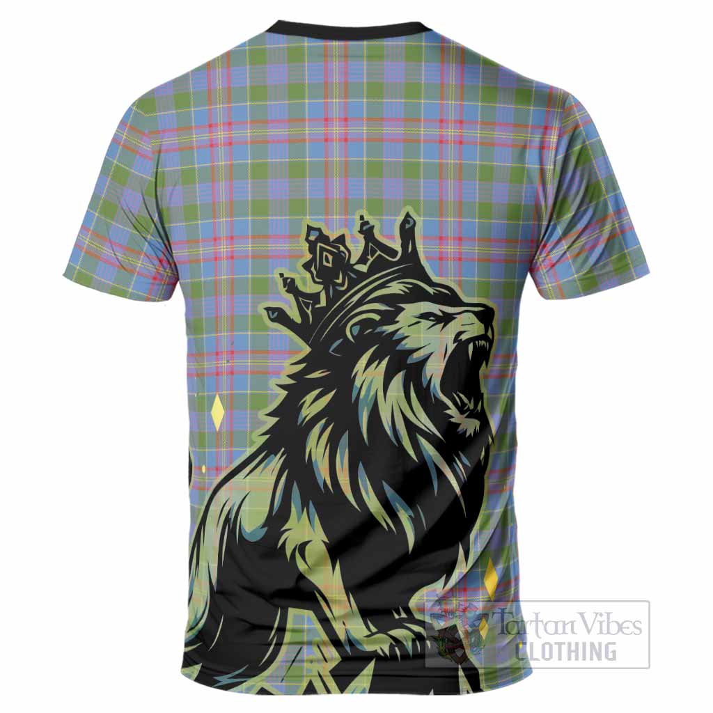 Ralston Tartan Family Crest T-Shirt Crowned Lion Roaring