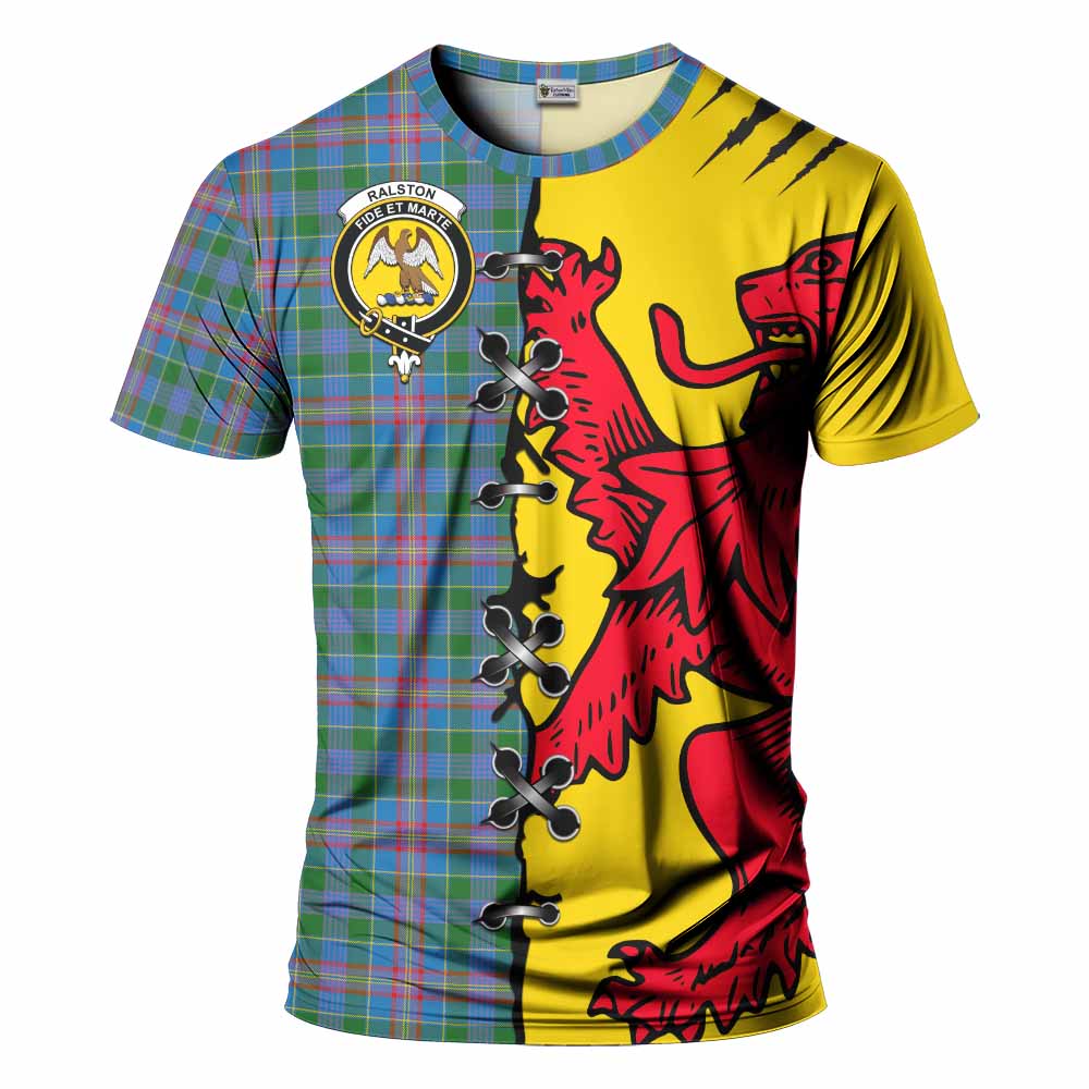 Ralston Tartan Family Crest T-shirt Lion Rampant Honor - Tartan Vibes Clothing
