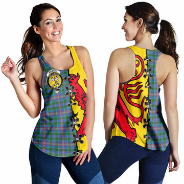 Ralston Tartan Family Crest Women Racerback Tanks Lion Rampant Honor - Tartan Vibes Clothing