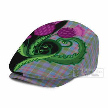 Ralston Tartan Flat Cap, Jeff Cap Traditional Scottish Thistle