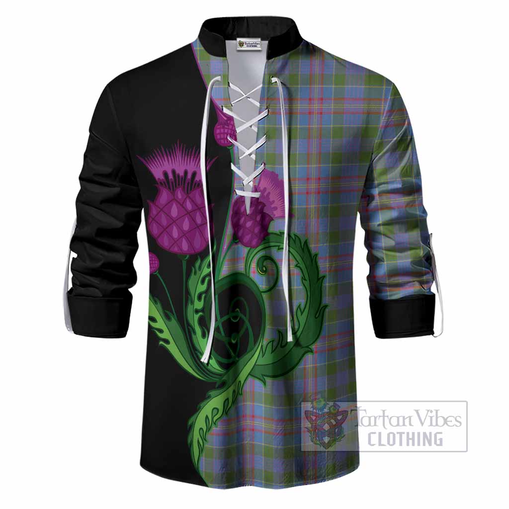 Ralston Tartan Ghillie Shirt Traditional Scottish Thistle