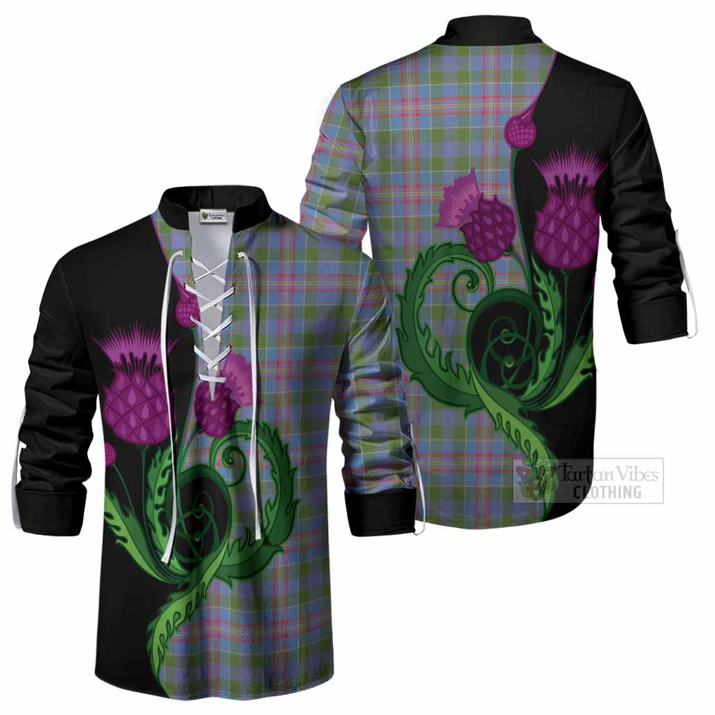 Ralston Tartan Ghillie Shirt Traditional Scottish Thistle