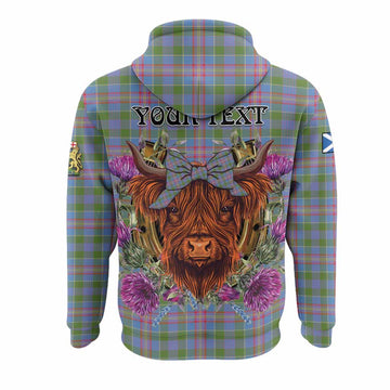 Ralston Tartan Hoodie Scottish Thistle Heilan Coo