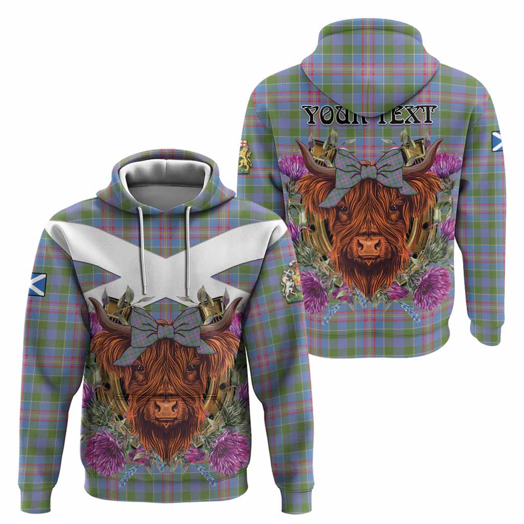 Ralston Tartan Hoodie Scottish Thistle Heilan Coo