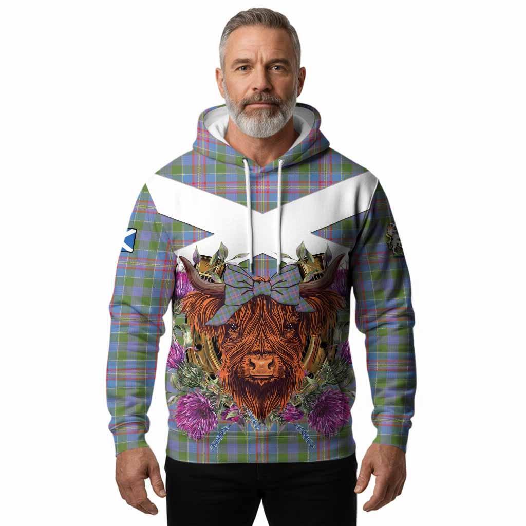 Ralston Tartan Hoodie Scottish Thistle Heilan Coo