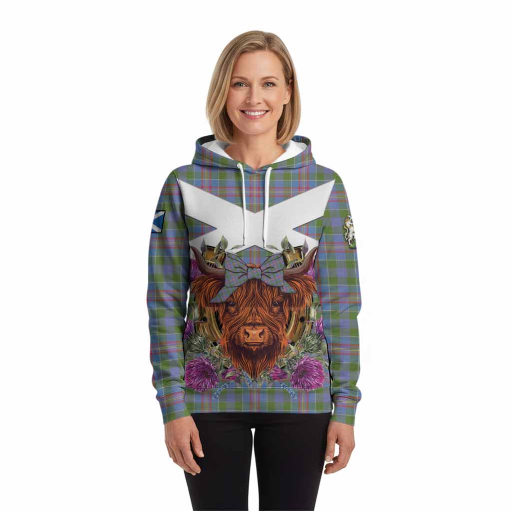 Ralston Tartan Hoodie Scottish Thistle Heilan Coo