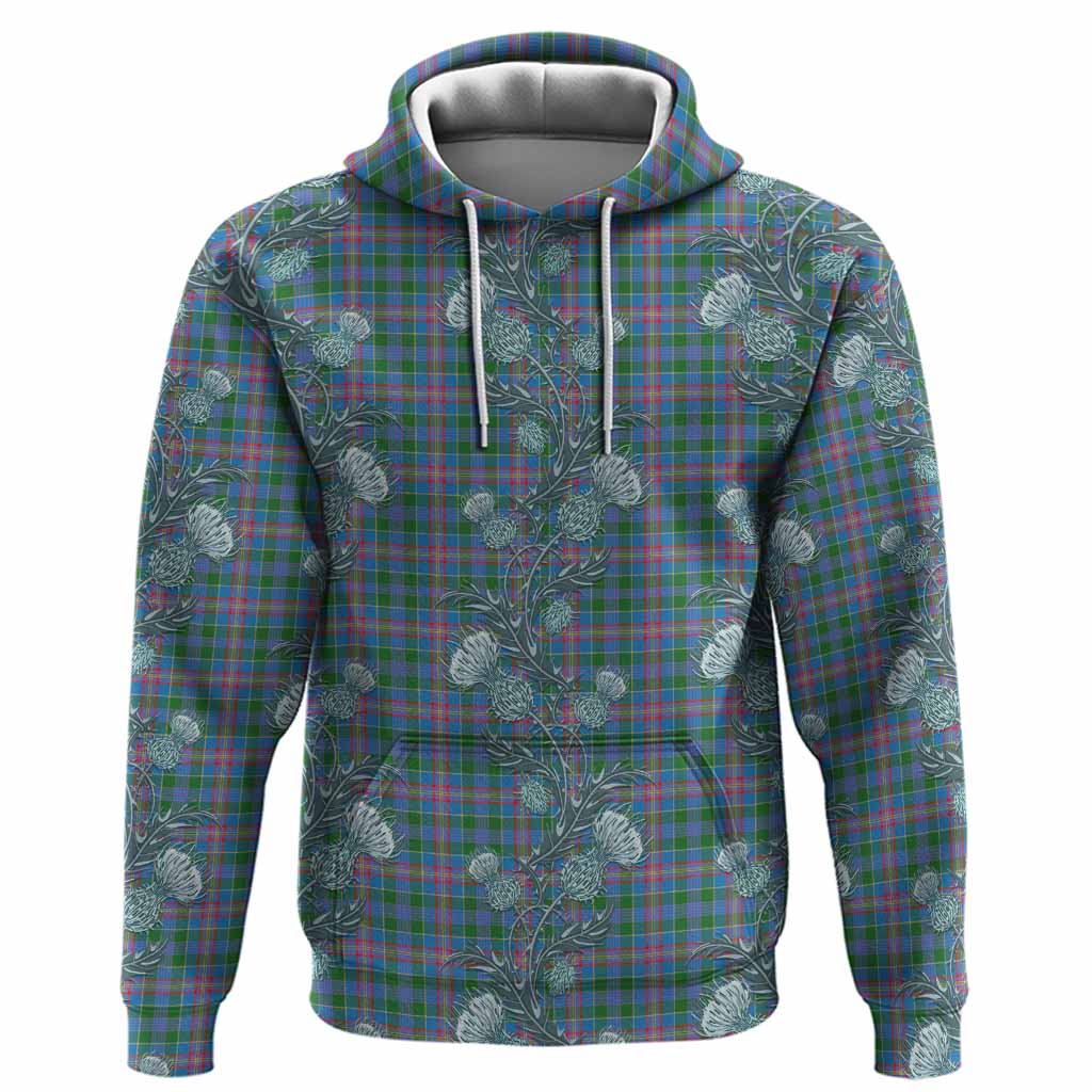 Ralston Tartan Hoodie Seamless Scottish Thistle Flowers
