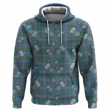 Ralston Tartan Hoodie Seamless Scottish Thistle Flowers