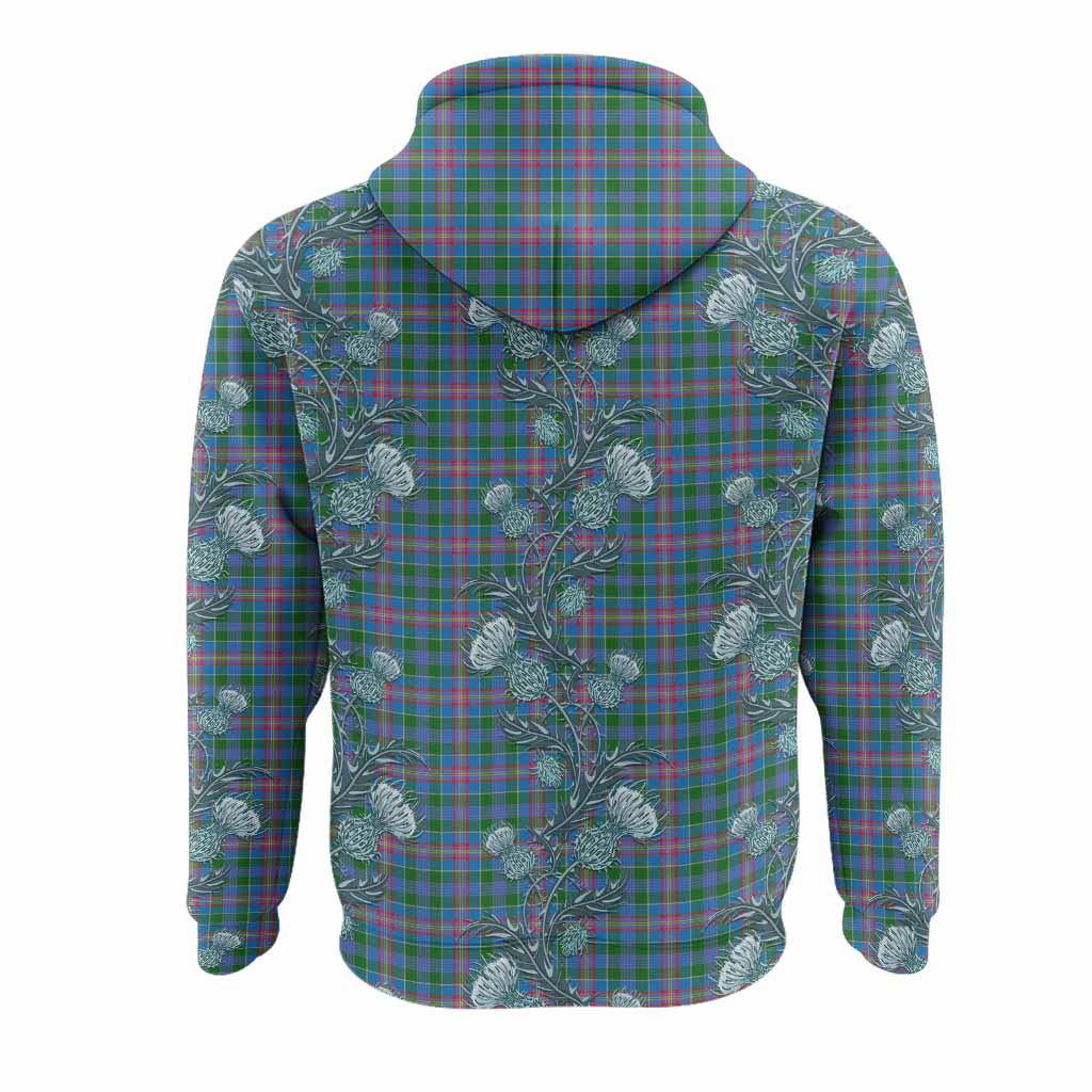 Ralston Tartan Hoodie Seamless Scottish Thistle Flowers