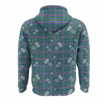 Ralston Tartan Hoodie Seamless Scottish Thistle Flowers
