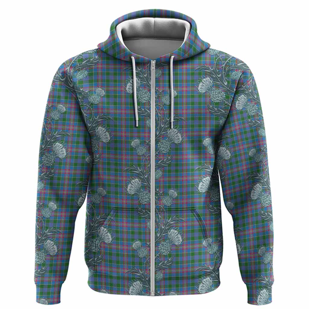 Ralston Tartan Hoodie Seamless Scottish Thistle Flowers