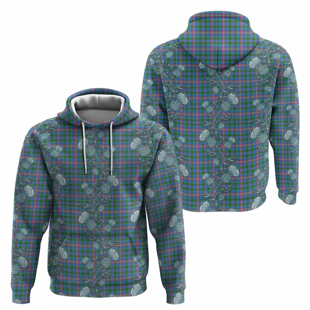 Ralston Tartan Hoodie Seamless Scottish Thistle Flowers