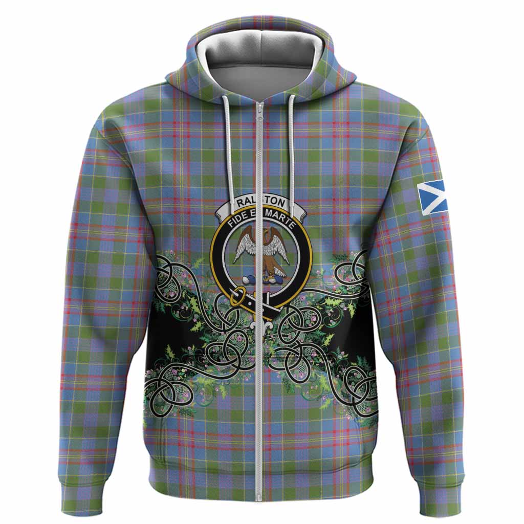 Ralston Tartan Hoodie Thistle Scottish Spirit
