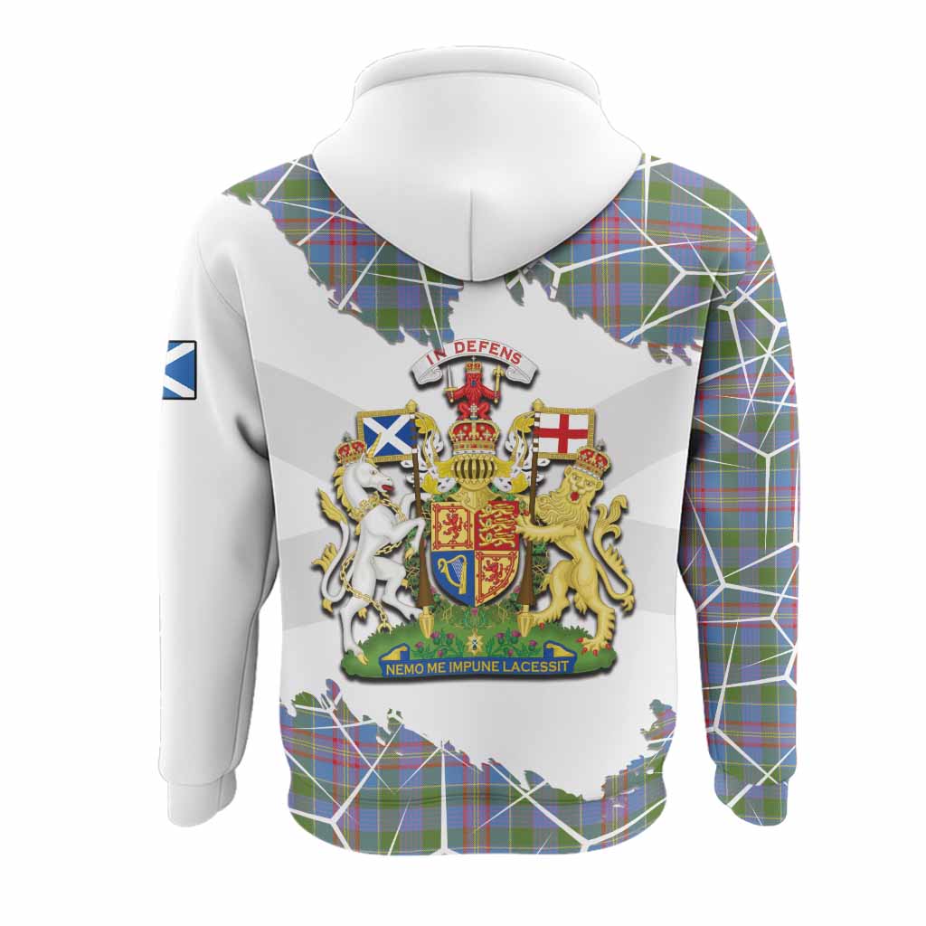 Ralston Tartan Hoodie with Family Crest and Lion Rampant Grunge Style