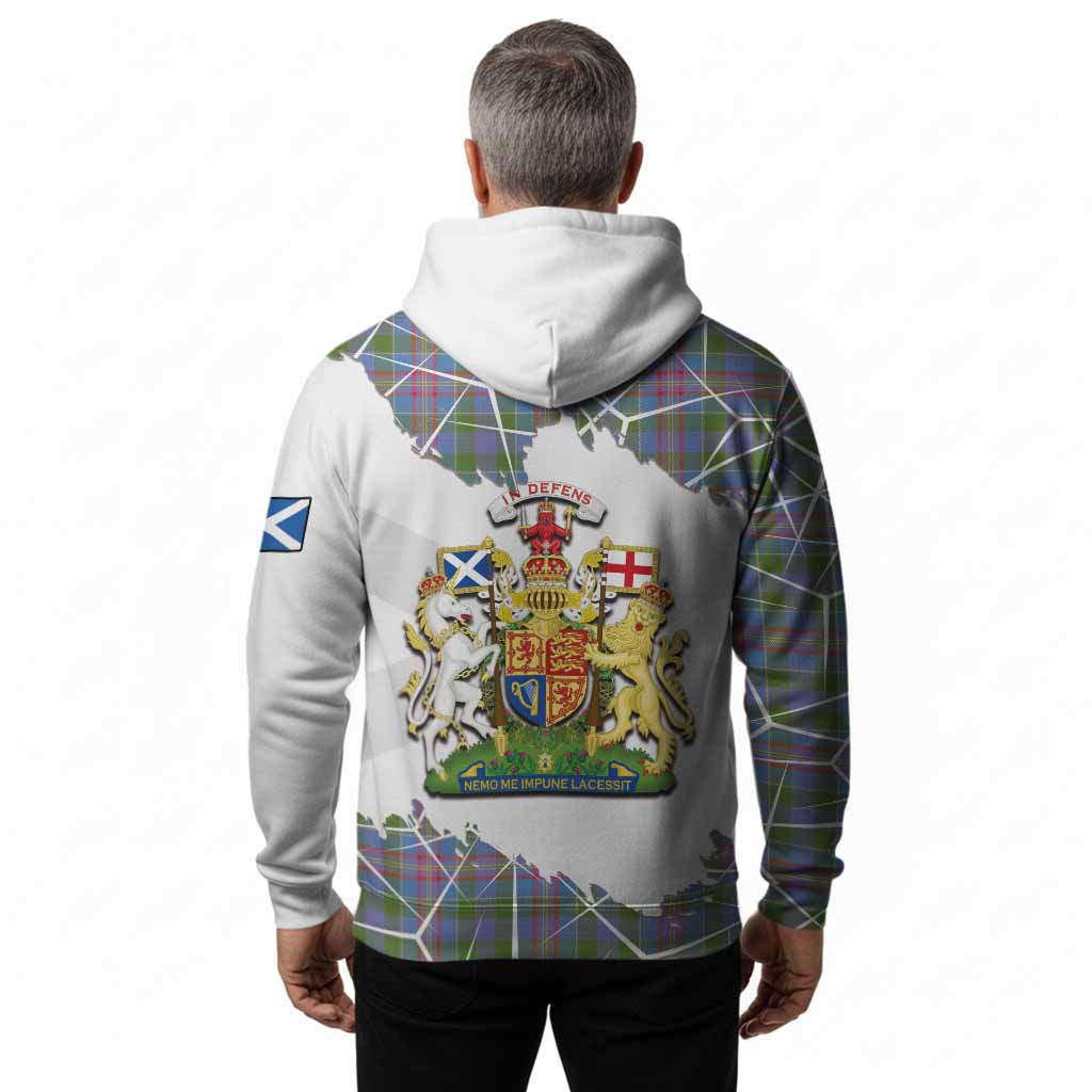 Ralston Tartan Hoodie with Family Crest and Lion Rampant Grunge Style