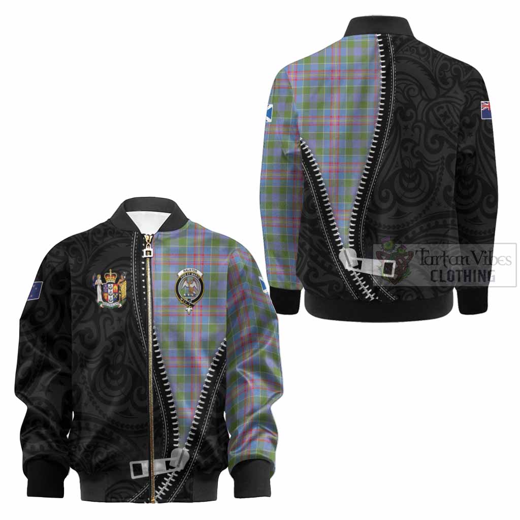 Ralston Tartan Kid Bomber Jacket New Zealand Pattern Unique Zipper Stylized