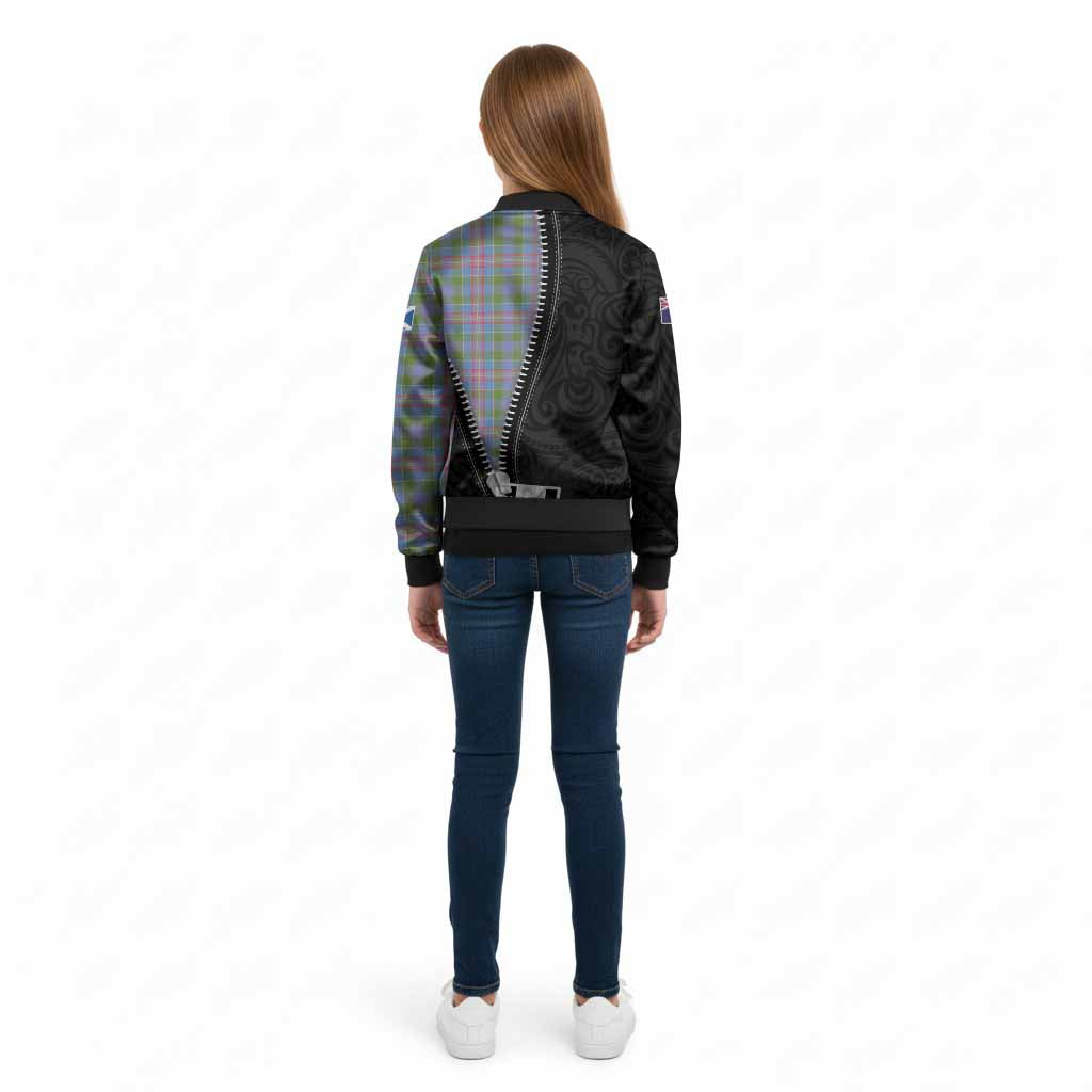 Ralston Tartan Kid Bomber Jacket New Zealand Pattern Unique Zipper Stylized