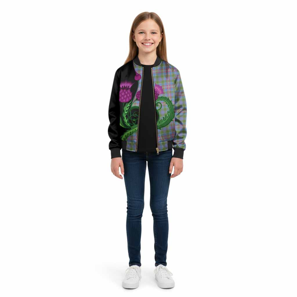 Ralston Tartan Kid Bomber Jacket Traditional Scottish Thistle