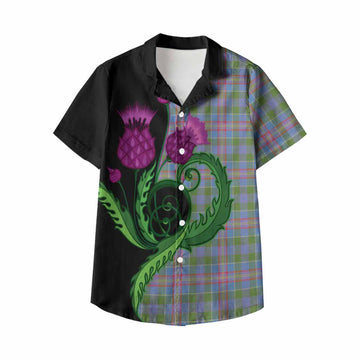 Ralston Tartan Kid Hawaiian Shirt Traditional Scottish Thistle