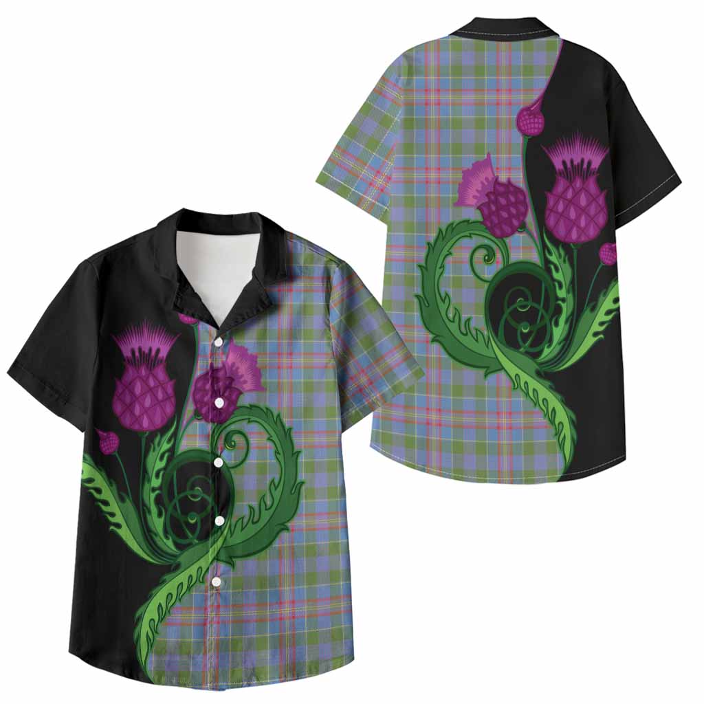 Ralston Tartan Kid Hawaiian Shirt Traditional Scottish Thistle