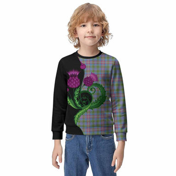 Ralston Tartan Kid Knitted Sweatshirt Traditional Scottish Thistle