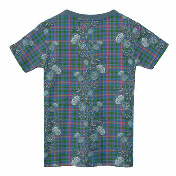 Ralston Tartan Kid T-shirt Seamless Scottish Thistle Flowers