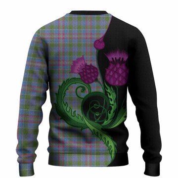 Ralston Tartan Knitted Sweater Traditional Scottish Thistle