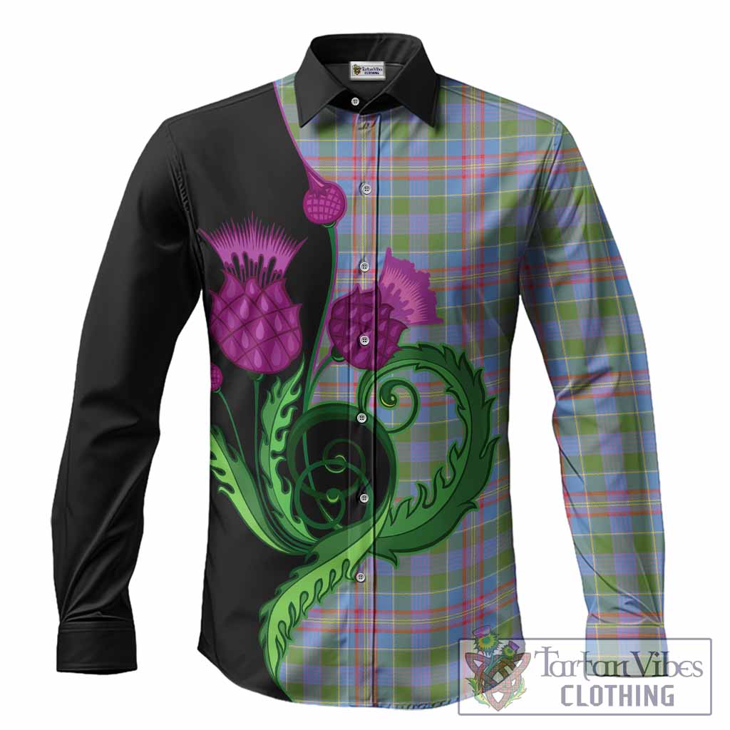 Ralston Tartan Long Sleeve Button Shirts Traditional Scottish Thistle