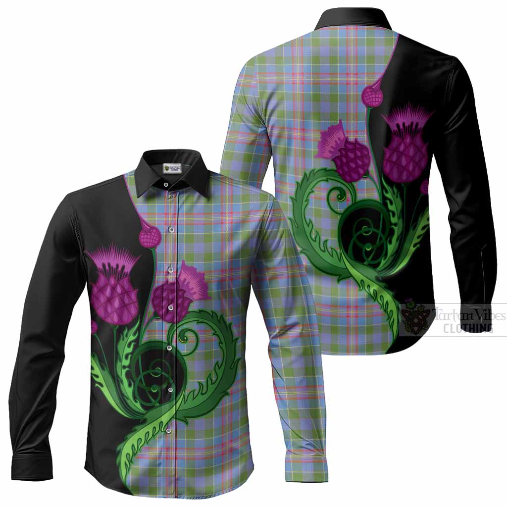 Ralston Tartan Long Sleeve Button Shirts Traditional Scottish Thistle