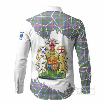 Ralston Tartan Long Sleeve Button Shirts with Family Crest and Lion Rampant Grunge Style