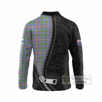 Ralston Tartan Long Sleeve Polo Shirt New Zealand Pattern Unique Zipper Stylized