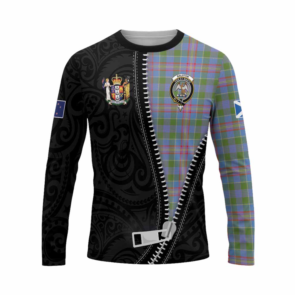 Ralston Tartan Long Sleeve T-Shirt New Zealand Pattern Unique Zipper Stylized