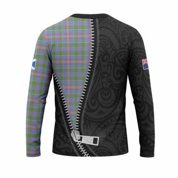 Ralston Tartan Long Sleeve T-Shirt New Zealand Pattern Unique Zipper Stylized