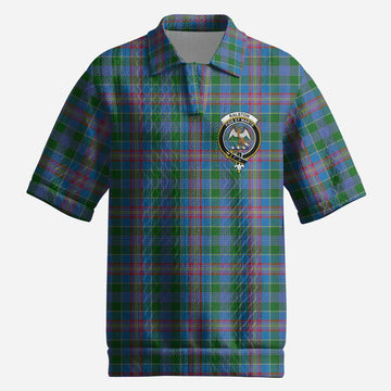 Ralston Tartan Men’s Polo Sweater Top with Family Crest