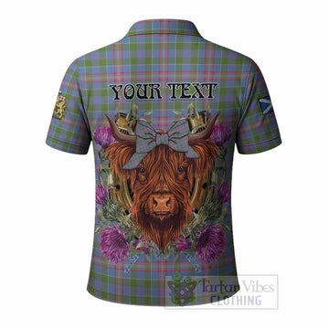 Ralston Tartan Polo Shirt Scottish Thistle Heilan Coo