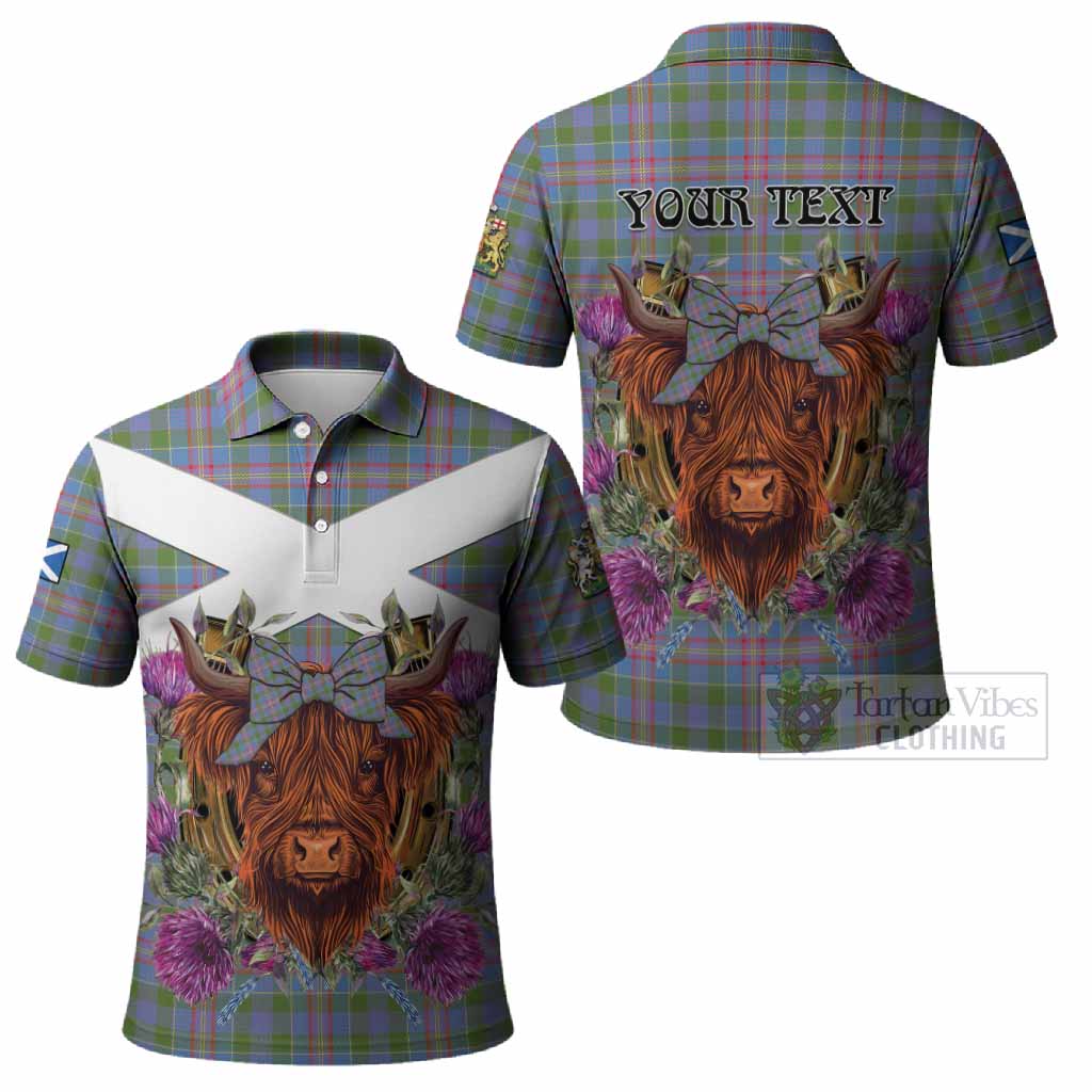 Ralston Tartan Polo Shirt Scottish Thistle Heilan Coo