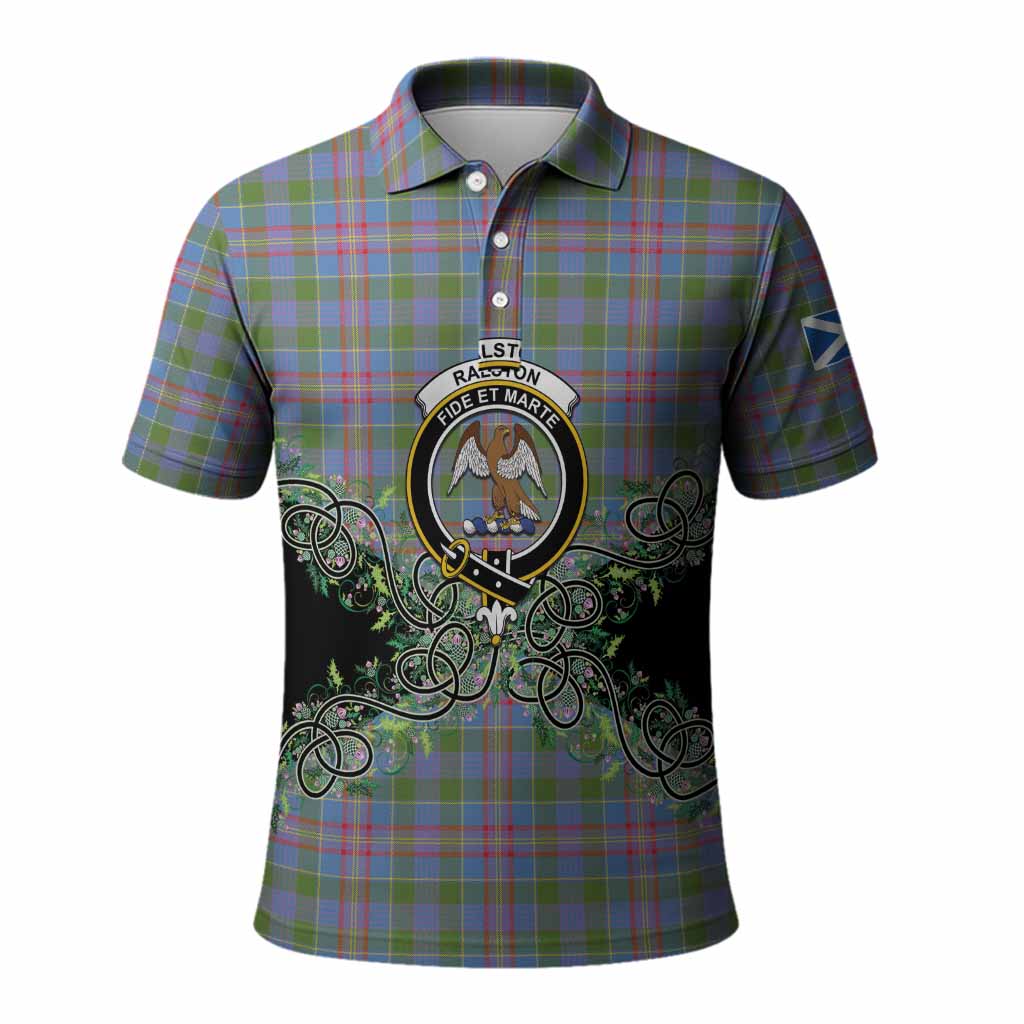 Ralston Tartan Polo Shirt Thistle Scottish Spirit