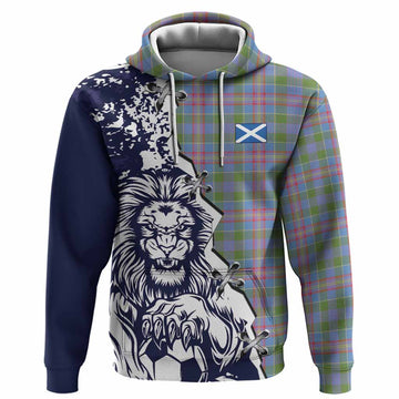 Ralston Tartan Scottish Hoodie Angry Lion With Soccer Ball Style