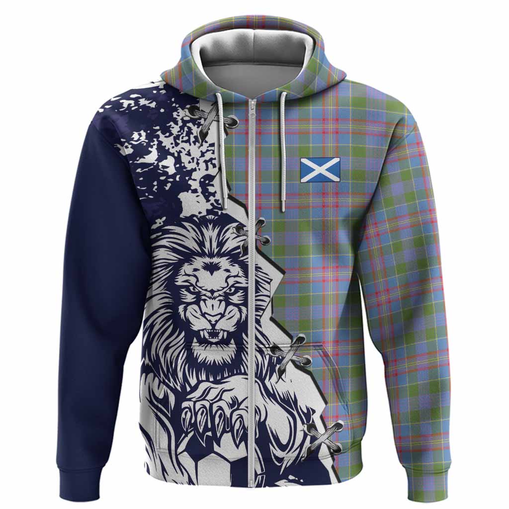 Ralston Tartan Scottish Hoodie Angry Lion With Soccer Ball Style