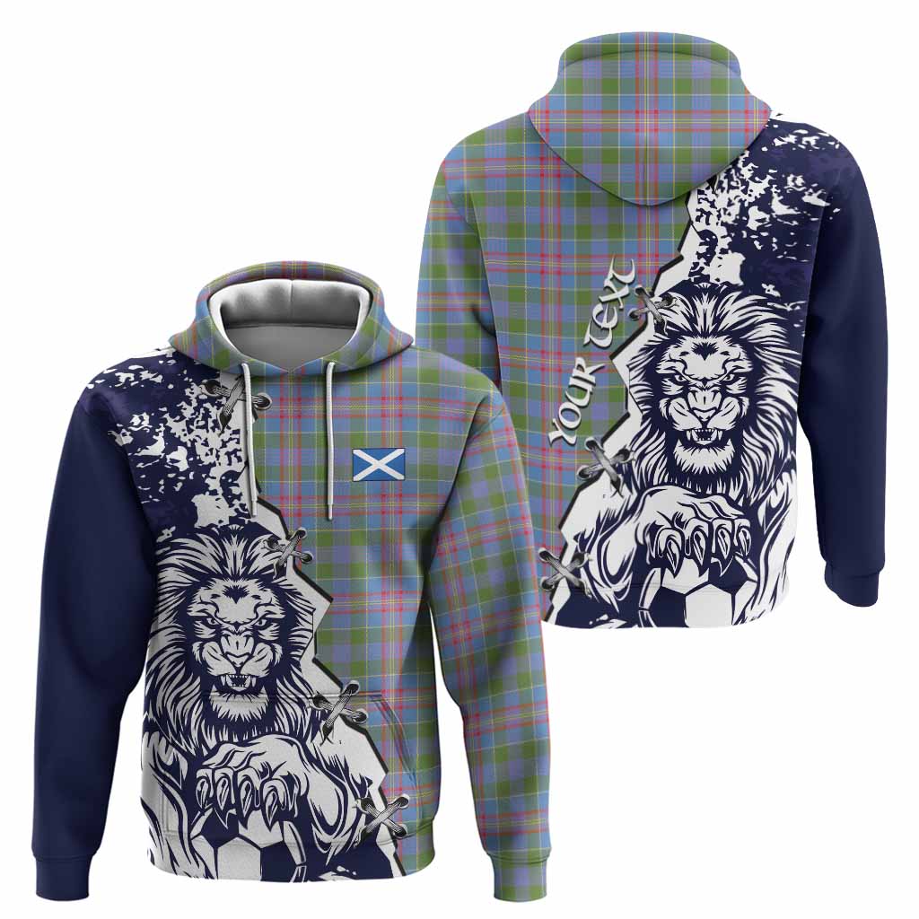 Ralston Tartan Scottish Hoodie Angry Lion With Soccer Ball Style