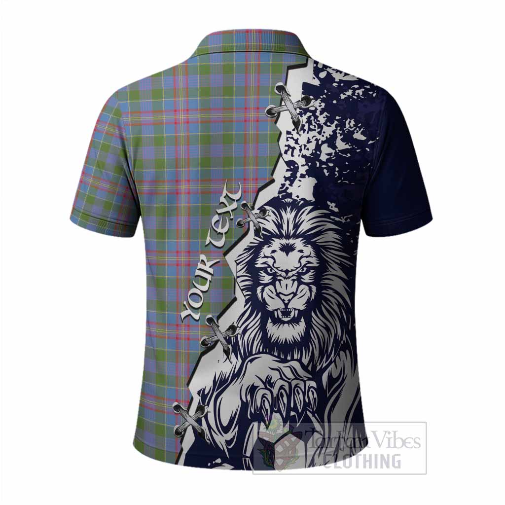 Ralston Tartan Scottish Polo Shirt Angry Lion With Soccer Ball Style