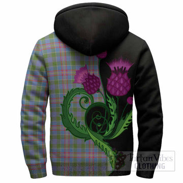 Ralston Tartan Sherpa Hoodie Traditional Scottish Thistle