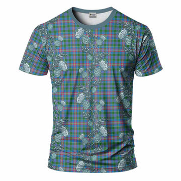 Ralston Tartan T-Shirt Seamless Scottish Thistle Flowers