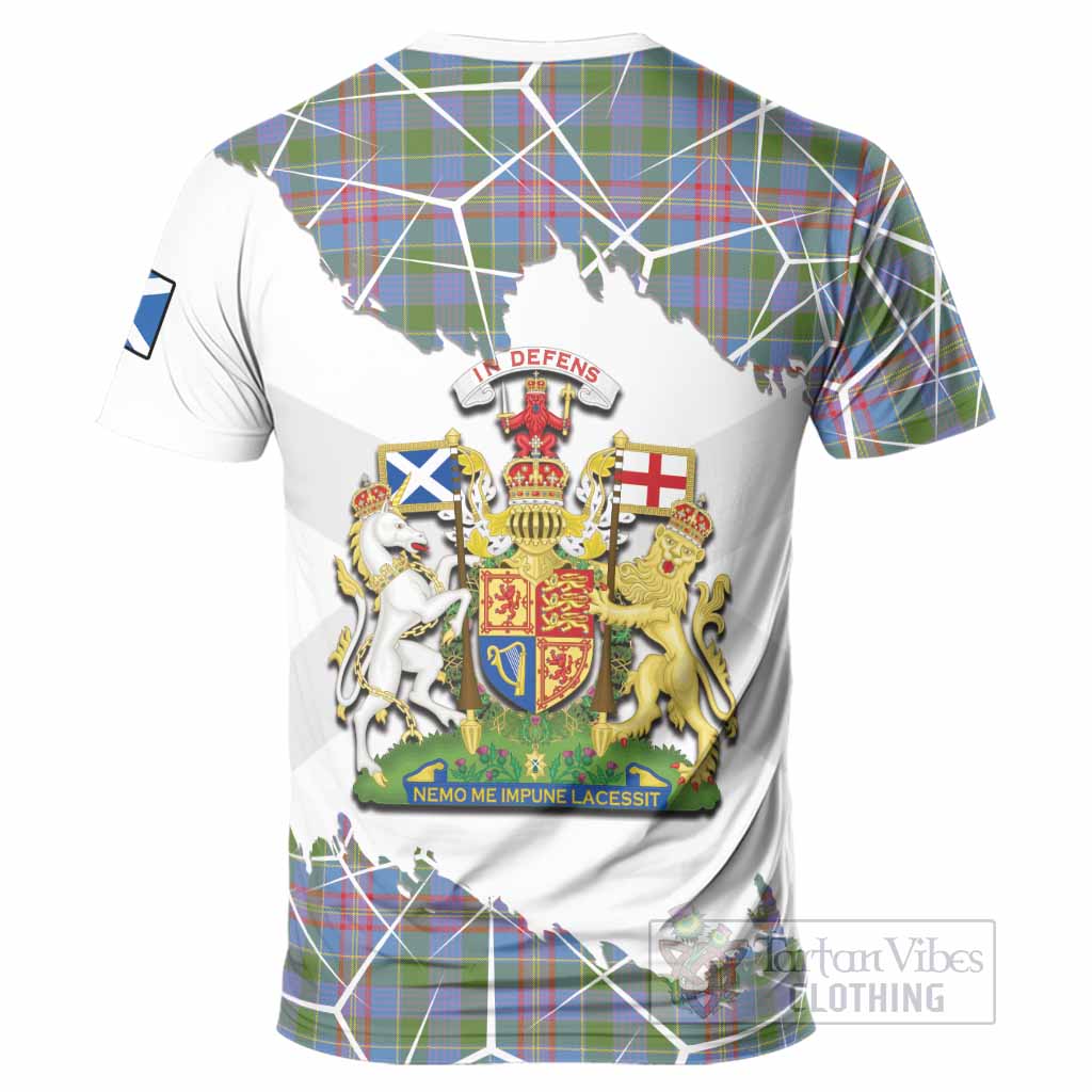 Ralston Tartan T-Shirt with Family Crest and Lion Rampant Grunge Style