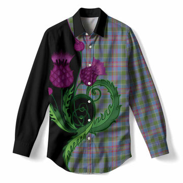 Ralston Tartan Women Casual Shirt Traditional Scottish Thistle
