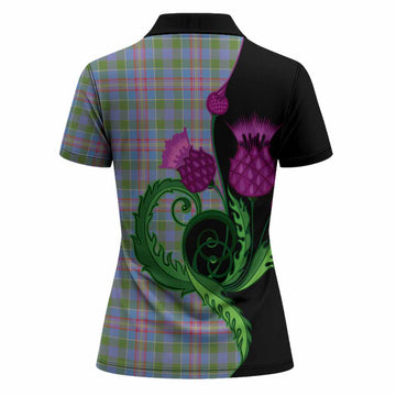 Ralston Tartan Women Polo Shirt Traditional Scottish Thistle