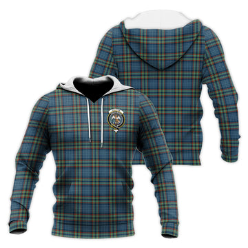 Ralston UK Tartan Knitted Hoodie with Family Crest