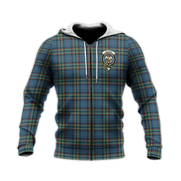 Ralston UK Tartan Knitted Hoodie with Family Crest