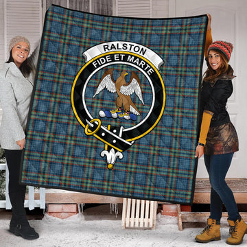 Ralston UK Tartan Quilt with Family Crest